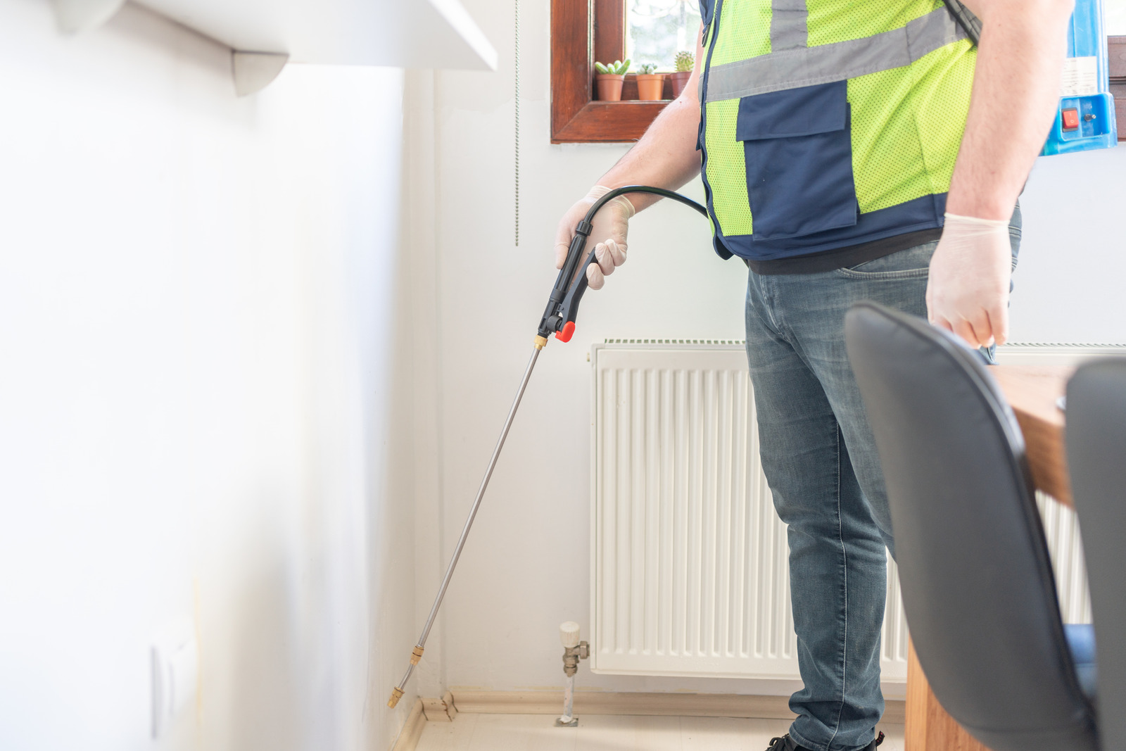 A man doing spray for Pest Control